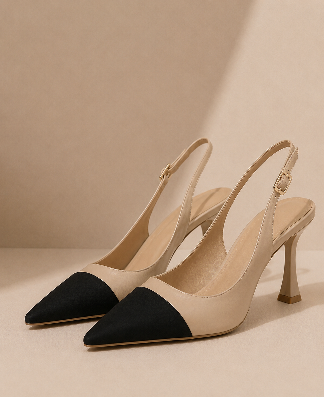 Élise Noir™ | Two-Tone Slingbacks