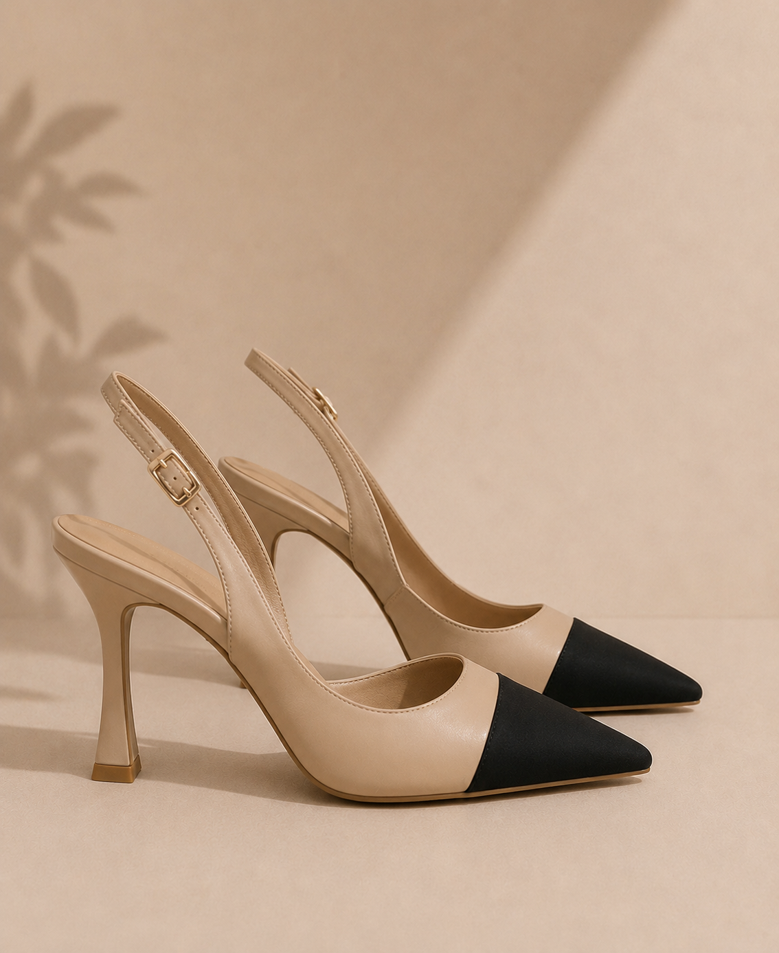 Élise Noir™ | Two-Tone Slingbacks